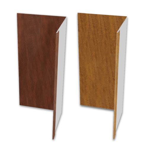 Preview: Innenecke 2 m - 100 x 100 mm - 0,50 mm - Holzoptik